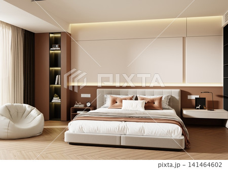 Cozy Modern Bedroom With Simple Decoration Cozy Modern Bedroom With Simple Decoration 141464602