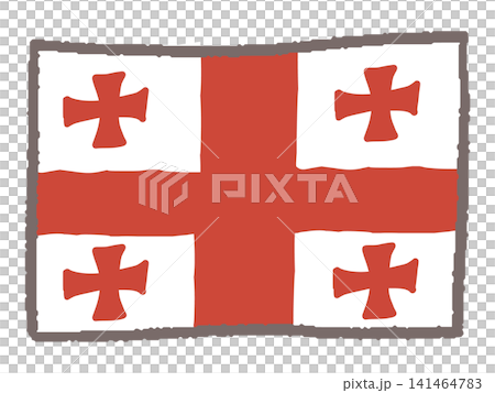 Hand-drawn Georgian flag Hand-drawn Georgian flag 141464783