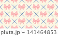 Seamless pattern with cute delicate bows in flirty style 141464853