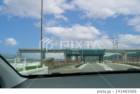 工事中のリニア中央新幹線（長野県下伊那郡喬木村）の建設工事風景 141465008