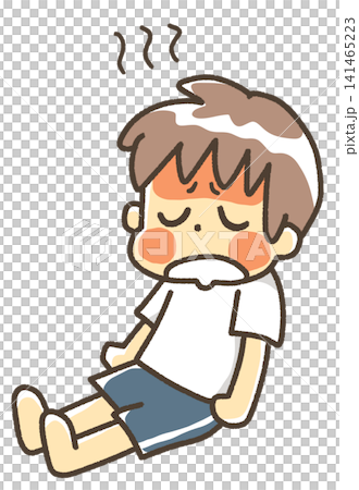 顔が真っ赤な男の子 141465223