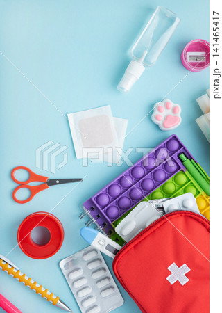 First aid medical kit essentials with pop it fidget toy First aid medical kit essentials with pop it fidget toy 141465417