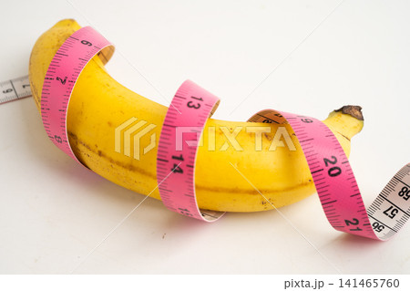 Banana with measuring tape, penis health. 141465760
