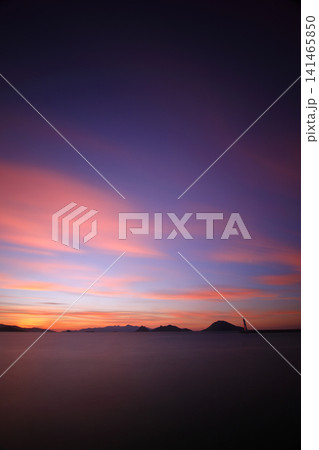 sunset on the beach. Seaside town of Turgutreis and spectacular sunsets. Selective Focus. Long Exposure shoot. tranquility scene. sunset on the beach. Seaside town of Turgutreis and spectacular sunsets. Selective Focus. Long Exposure shoot. tranquility scene. 141465850