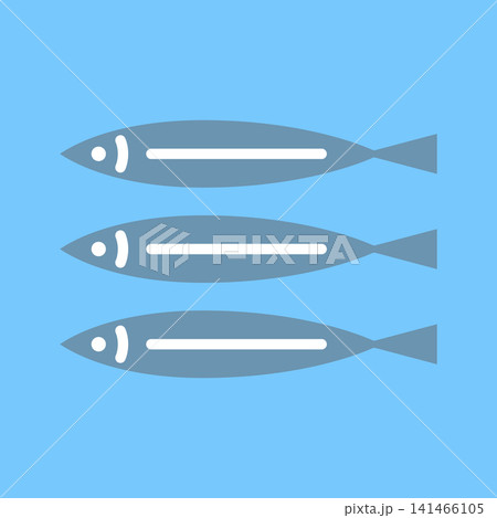 秋刀魚のシンプルなベクターアイコン 141466105