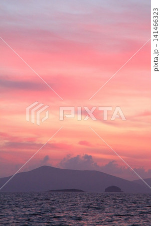 Seaside town of Turgutreis and spectacular sunsets 141466323