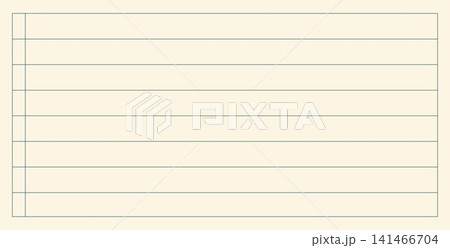 Academic ruled notebook page format on sepia paper, detailing horizontal lines and vertical margin boundaries for structured school assignment writing, university research, and literacy Academic ruled notebook page format on sepia paper, detailing horizontal lines and vertical margin boundaries for structured school assignment writing, university research, and literacy 141466704