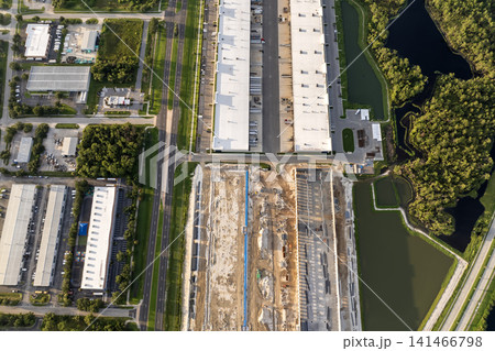 New logistics center construction site planning. Project management in the USA distribution industry New logistics center construction site planning. Project management in the USA distribution industry 141466798