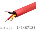 Red three core stranded copper electric cable wire Red three core stranded copper electric cable wire 141467123