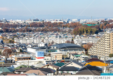 【東京都 日野市】郊外の住宅地の風景 141467220