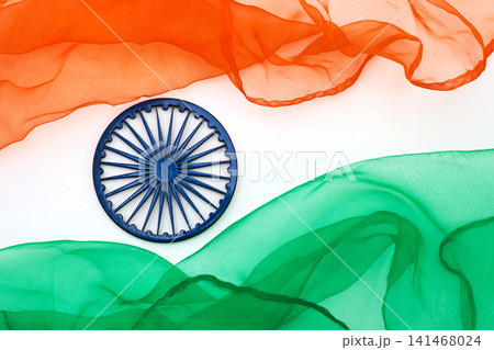 India flag colors with ashoka chakra symbol India flag colors with ashoka chakra symbol 141468024