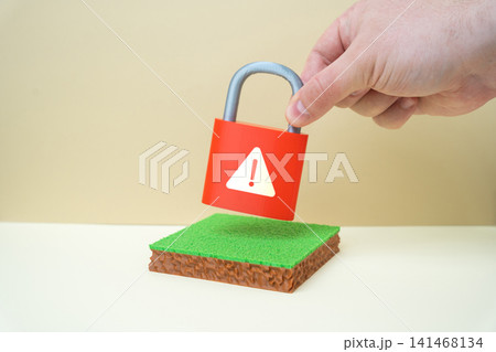 Land restrictions. Prohibition on sale, construction, or cultivation for agricultural purposes. Asset freeze. 141468134
