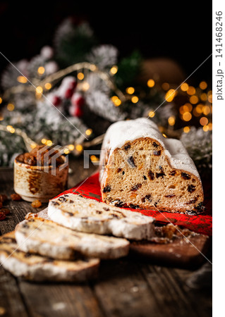 Traditional Christmas Stollen. Traditional Christmas Stollen. 141468246