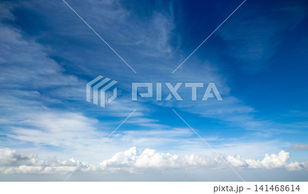 Aerial sky and clouds background 141468614