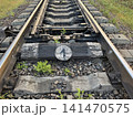 Railway Tracks with Number Four Sleeper and Concrete Details 141470575