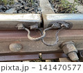Railway Track Connection Detail with Electrical Bonding Wires 141470577