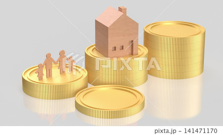 Family Home Investment and Financial Security Growth Concept 3d render. 141471170