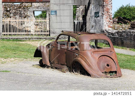 Destroyed village of Oradour sur Glane in June 1944, France Destroyed village of Oradour sur Glane in June 1944, France 141472051