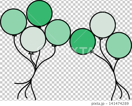 Green balloons Green balloons 141474289