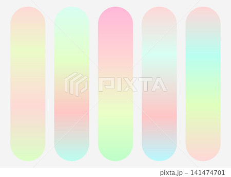 Vector colorful pastel gradient palette set isolated on white background Vector colorful pastel gradient palette set isolated on white background 141474701
