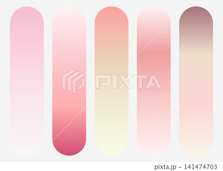 Vector colorful pastel gradient palette set isolated on white background Vector colorful pastel gradient palette set isolated on white background 141474703
