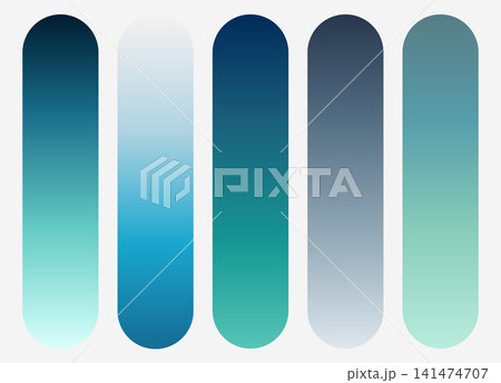 Vector colorful pastel gradient palette set isolated on white background Vector colorful pastel gradient palette set isolated on white background 141474707