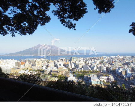 城山公園より望む桜島(鹿児島県鹿児島市) 城山公園より望む桜島(鹿児島県鹿児島市) 141475157