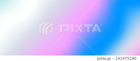Cold color holographic gradient background. Bright iridescent magic unicorn backdrop. Shiny liquid spectrum texture. Colorful pearl hologram pattern effect wallpaper for cover, poster, banner. Vector  141475290