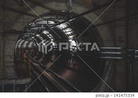 May 1 2026 Underground rail tunnel with cables May 1 2026 Underground rail tunnel with cables 141475334