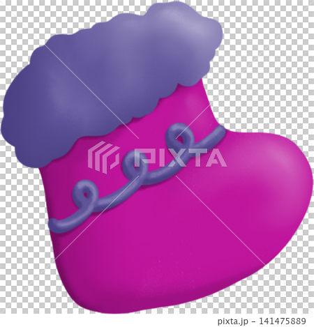 Christmas stocking purple pink watercolor Clipart Christmas stocking purple pink watercolor Clipart 141475889