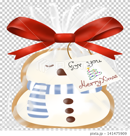 gift cookie Christmas with red ribbon Clipart gift cookie Christmas with red ribbon Clipart 141475909