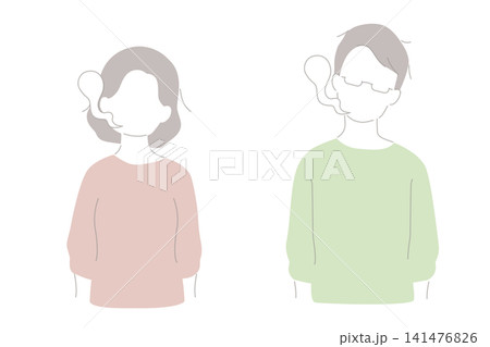 魂が抜けた女性と男性 セット 魂が抜けた女性と男性 セット 141476826