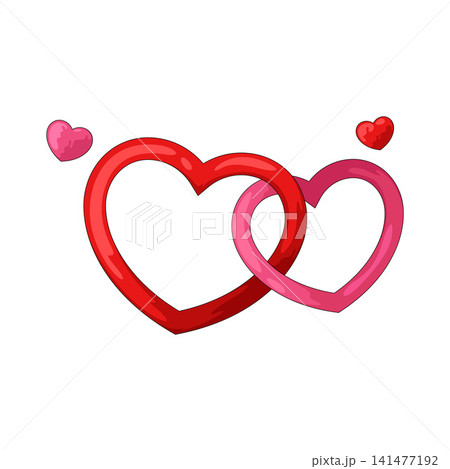 Illustration of Double Heart Illustration of Double Heart 141477192