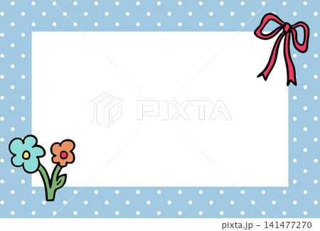 Blue frame with red ribbon, flowers, polka dot pattern for polaroid frame, social media, poster, postcard, rectangle ad template, book cover, sticky note, banner, notepads, floral, name tag, paper Blue frame with red ribbon, flowers, polka dot pattern for polaroid frame, social media, poster, postcard, rectangle ad template, book cover, sticky note, banner, notepads, floral, name tag, paper 141477270