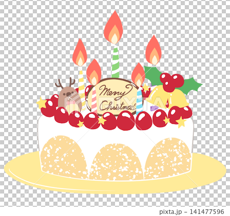 Christmas cake illustration Christmas cake illustration 141477596