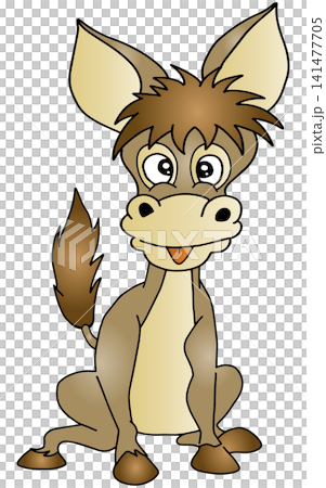 Hand-drawn animal illustration ☆ Donkey 141477705