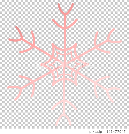 Pink gradient snowflake 141477945