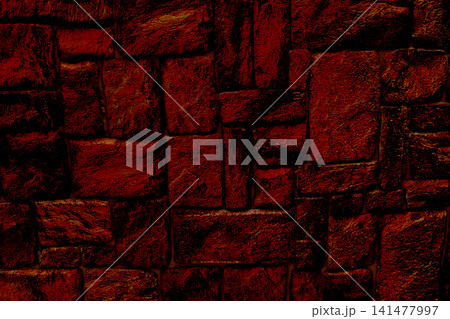 Dark red stone brick wall for backdrop, decoration Dark red stone brick wall for backdrop, decoration 141477997