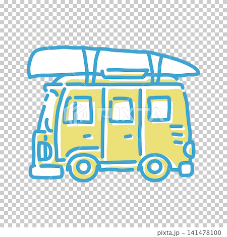 A yellow car with a kayak on the rooftop. A yellow car with a kayak on the rooftop. 141478100