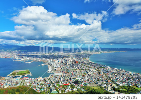 北海道 秋の青空 函館からの風景 北海道 秋の青空 函館からの風景 141478205