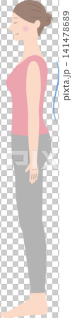 Women with correct posture Women with correct posture 141478689