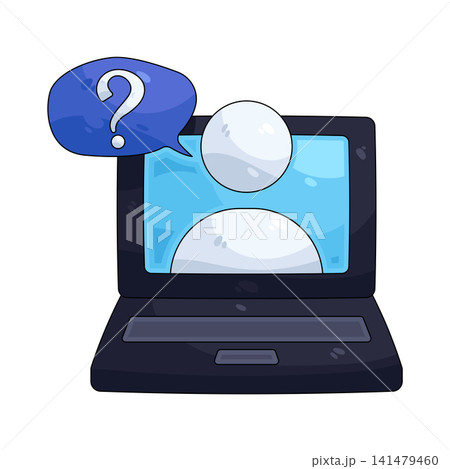 Illustration of video call Illustration of video call 141479460