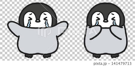 一組哭泣的企鵝插圖 一組哭泣的企鵝插圖 141479713