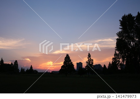 美しい夕焼けの風景 美しい夕焼けの風景 141479973