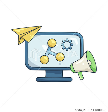 Illustration of digital marketing Illustration of digital marketing 141480062