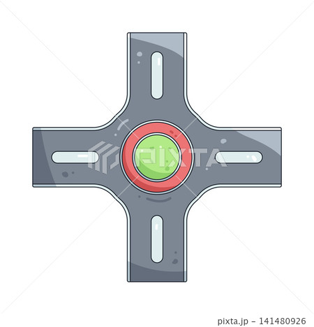 Illustration of roundabout intersection 141480926