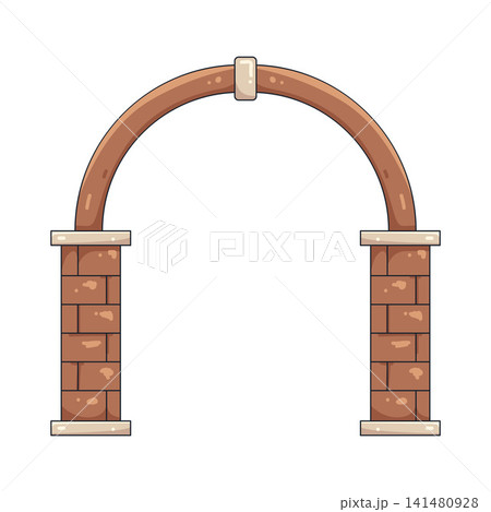Illustration of brick archway Illustration of brick archway 141480928