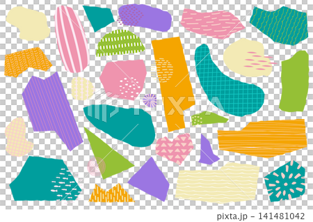 Paper scrap material set | A cheerful, childlike atmosphere Paper scrap material set | A cheerful, childlike atmosphere 141481042