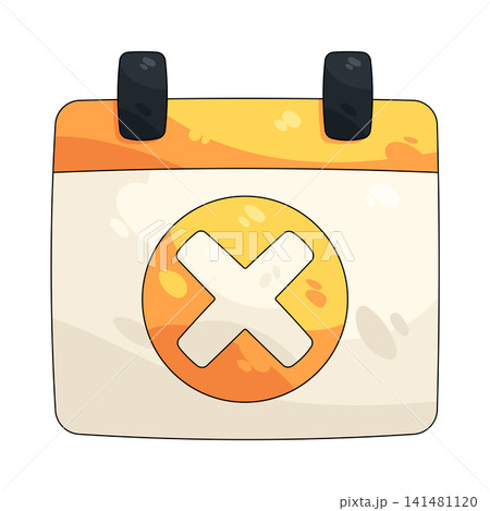 Illustration of calendar cross Illustration of calendar cross 141481120