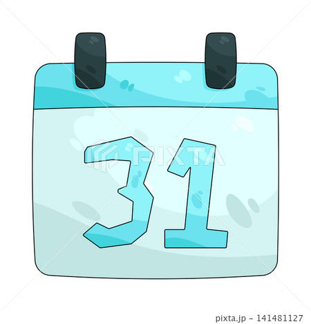 Illustration of calendar end date Illustration of calendar end date 141481127